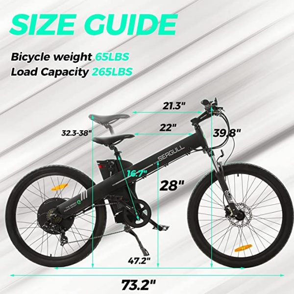 Ecotric Seagull E-Bike 48V 13AH 1000W 24 MPH Mountain Bicycle New - Image 7